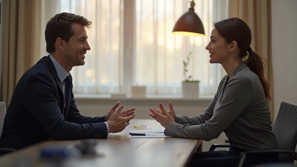 Professionelle Feedback-Session zwischen Kollegen