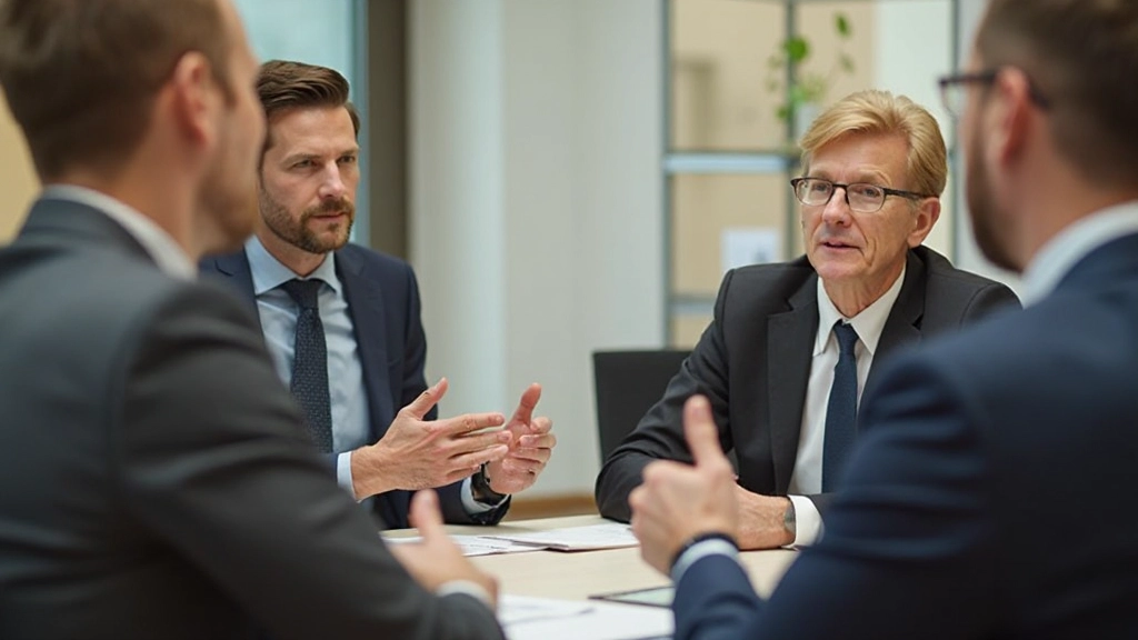 Detaillierte Nahaufnahme von Präsentationsfolien mit professionellen Charts und Grafiken auf einem Laptop